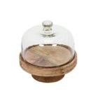 Home Styling Collection, patera na ciasto z drewna mango, średnica 19 cm