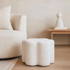 Home Styling Collection, pufa kwiatek, Yore, tapicerka baranek, 34-34-29 cm