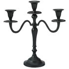 Home Styling Collection, świecznik kandelabr, 3-ramienny, czarny, 30 cm