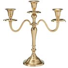 Home Styling Collection, świecznik kandelabr, 3-ramienny, złoty, 30 cm