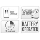 Home Styling Collection, woskowane świece stołowe z led, 27 cm