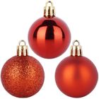 Home Styling Decoration, bombki choinkowe, nietłukące, czerwone, 4 cm, 20 szt.