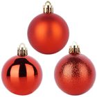 Home Styling Decoration, bombki choinkowe, nietłukące, czerwone, 5 cm, 10 szt.
