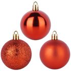Home Styling Decoration, bombki choinkowe, nietłukące, czerwone, 5 cm, 16 szt.