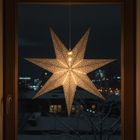 Home Styling Decoration, gwiazda dekoracyjna, papierowa, ażurowa, szara, 75 cm