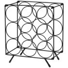 Home Styling Decoration, stojak na wino, metalowy, czarny, 9 butelek
