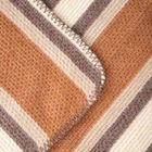 Homla, Alabas, koc w pasy, beżowy, 150-200 cm