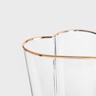 Homla, Amar, kieliszek na wino w kształcie serca ze złotym rantem, 0,3l, 726613