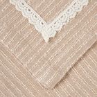 Homla, Aniza, bieżnik, beżowy z białą koronką, 40-160 cm