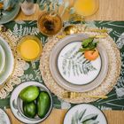 Homla, Blyde, talerz, z liściem kauczukowca, 20 cm