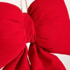 Homla, Bowe, kokarda, czerwona z białym futerkiem, 15-20 cm