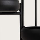 Homla, Buuble, kwietnik potrójny, czarny, 36-25-60 cm