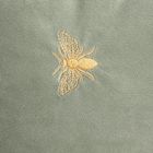 Homla, Camilla, poszewka, welurowa pistacjowa z haftowanymi pszczołami, 45-45 cm