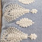 Homla, Campi, poszewka, bawełniana z haftowanym wzorem, 45-45 cm