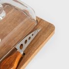 Homla, Carlos, maselniczka z nożykiem na desce, 3 elementy, 744549