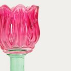 Homla, Daly, świecznik, szklany kwiatek, 23-6,4 cm