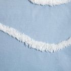 Homla, Delia, pościel, bawełniana niebieska z przeszyciami w kształcie fal, 160-200 cm