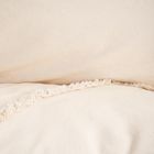 Homla, Delia, pościel, z pranej bawełny beżowa z przeszyciami, 200-220 cm