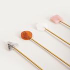 Homla, Dorelle, zestaw sztućców deserowych, złotych z ozdobnymi elementami, 4 szt.