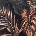 Homla, Ec Fonce, pościel, z mikrofibry czarna w liście, 140-200 cm