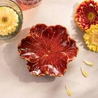 Homla, Edme, taca dekoracyjna, ceramicza czerwona, 13-11,5-3 cm