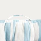 Homla, Evelyn, poduszka, w błękitne pasy z pikowaniem i uchwytem, 50-50 cm