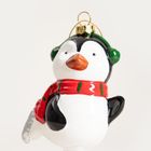 Homla, Evi Red, zawieszka, pingwin na łyżwach z nausznikami, 11,4 cm