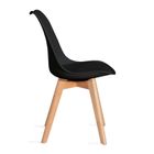 Homla, Fisco, krzesło plastikowe, czarne, 49-41-84 cm
