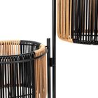 Homla, Floero, kwietnik z plecionką, beżowo-czarny, 67-23-70 cm