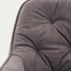 Homla, Fussy, krzesło, w tkaninie, szare, 57-63-84 cm