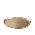 Homla, Girona, taca dekoracyjna, metalowa złota, 24-21-1,5 cm