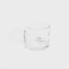 Homla, Glassic, filiżanka szklana, młotkowana z koralikowym uchem, 0,3 l