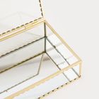 Homla, Grazia, szkatułka na biżuterię, złota, 18-13-5,5 cm