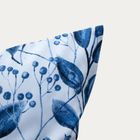 Homla, Luna, pościel, z mikrofibry w niebieskie liście, 140-200 cm