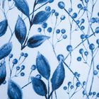 Homla, Luna, pościel, z mikrofibry w niebieskie liście, 160-200 cm