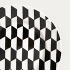 Homla, Lunya, filiżanka, ze spodkiem, czarno-białe wzorki, 0,2l