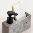 Homla, Lutra, dozownik, kwadratowy szary, 16-14,5 cm