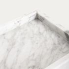 Homla, Marmuri, taca dekoracyjna, marmurowa biała, 25-15-3 cm