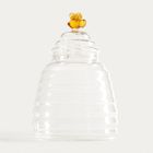 Homla, Mella, szklany pojemnik, na miód ze szklaną łyżką, 0,46l