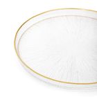 Homla, Monze, talerz, transparentny ze złotą obwódką, 21 cm