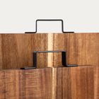 Homla, Mooka, zestaw desek, do krojenia, akacjowych z metalowym uchwytem, 33-25,5 cm