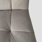 Homla, Nelox, fotel welurowy, szary, 63-69-73 cm