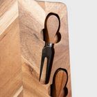 Homla, Nevado, deska, do serwowania z 3 nożykami, 48-20 cm