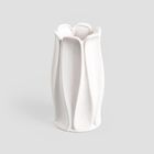 Homla, Novo, wazon, biały w geometryczny wzór, 11,2-24,50 cm, 727771