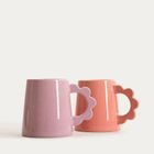 Homla, Pelma, kubek, fioletowy z uchem w kształcie kwiatka, 0,4l