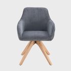 Homla, Pema, krzesło sztruksowe, ciemnoszare, 56-60-82 cm