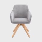 Homla, Pesa, krzesło w tkaninie łączonej, szare, 56-60-82 cm