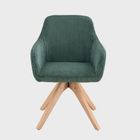 Homla, Pesa, krzesło w tkaninie, zielone, 56-60-82 cm