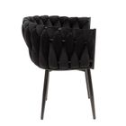 Homla, Prinssi, krzesło, welurowe czarne, 64-54-73 cm
