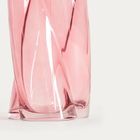 Homla, Raya, wazon, szklany skręcony różowy, 10,5-10,5-26 cm